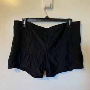 Black swim shorts